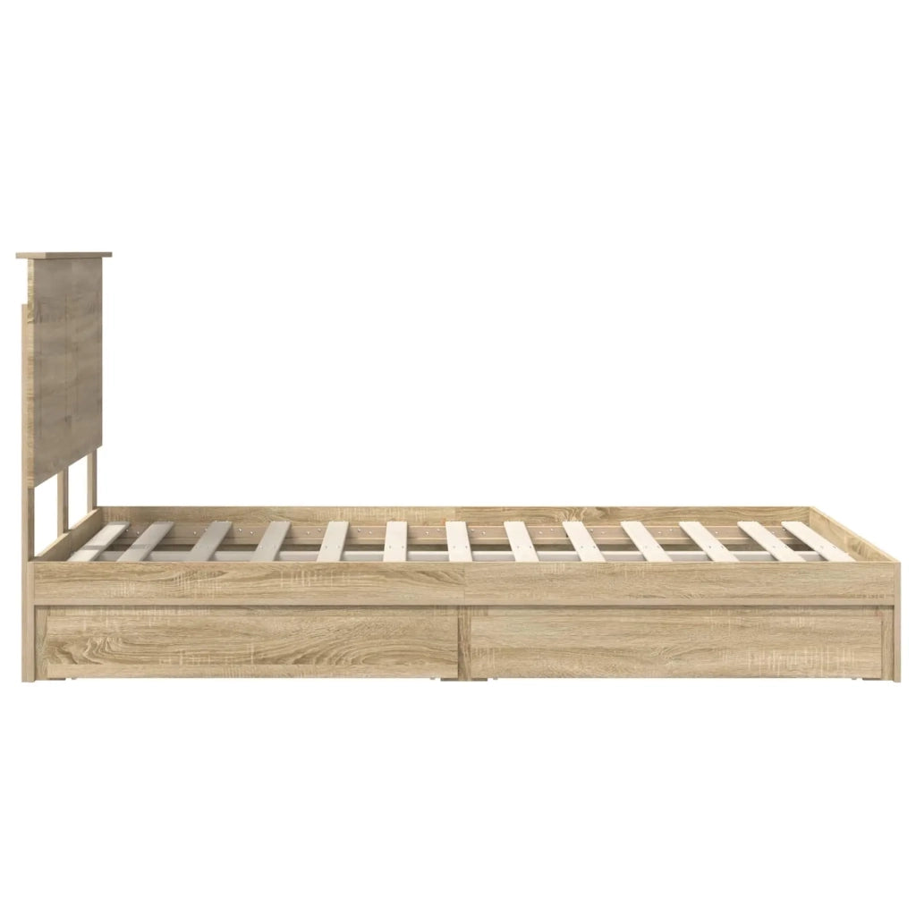 Letto con Contenitore con testiera Rovere Sonoma 120 x 200 cm 3409575