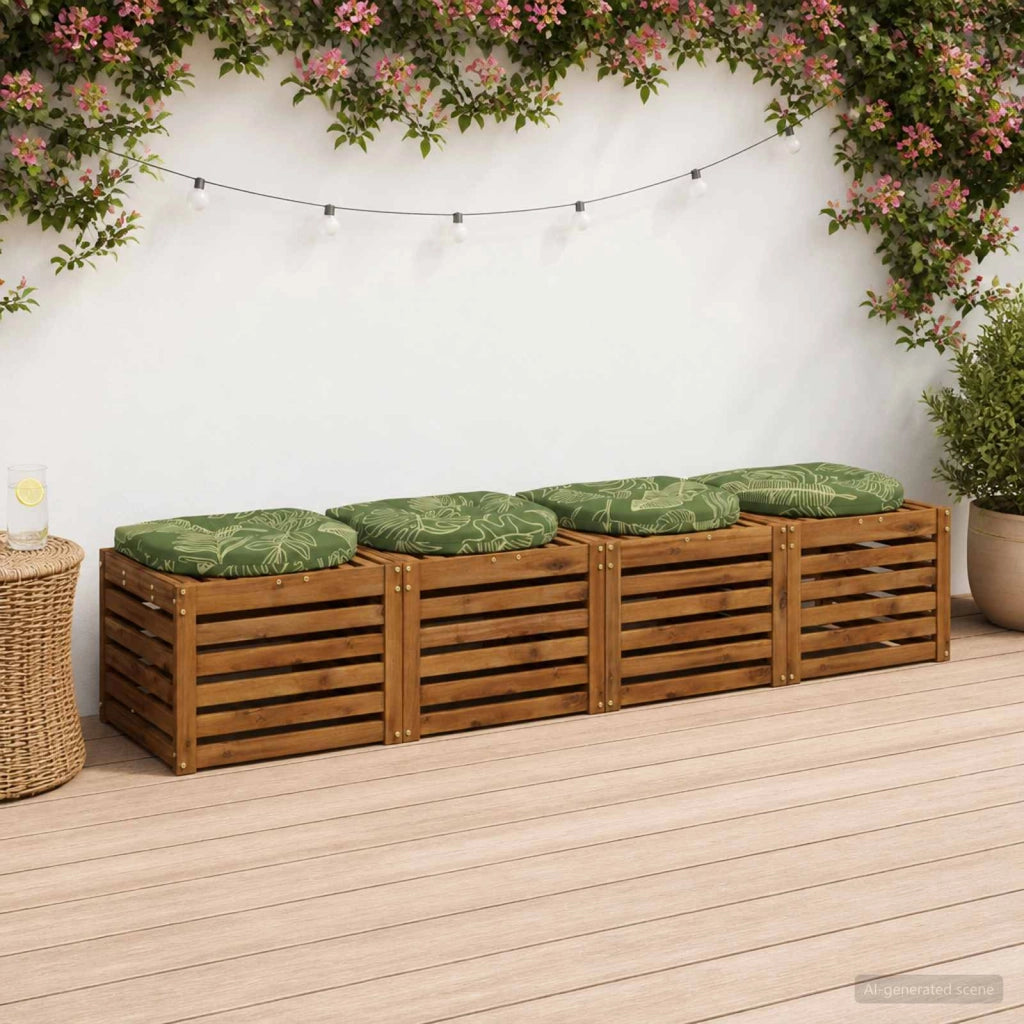 Cuscini per Sedia in 4 Pezzi 4 pz 100% Poliestere 945332