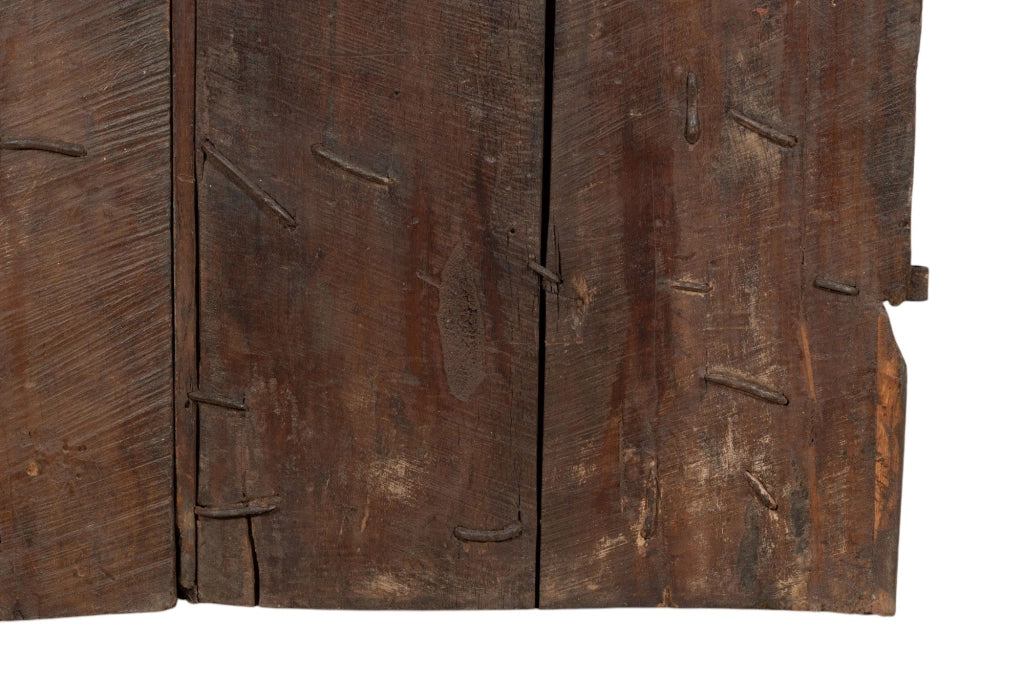 Biscottini Porta portone in legno massello e ferro da interno o da esterno vecchia e antica medievale