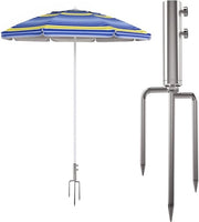 Supporto Ombrellone con Alloggiamento Rimosso - Giardino, Spiaggia - Argento