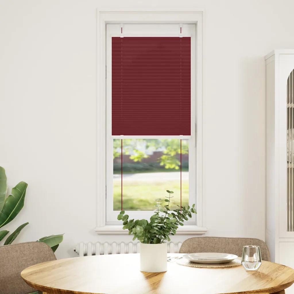 Tenda Plissettata Rosso Bordeaux 50x100 cm Larghezza Tessuto 4015218
