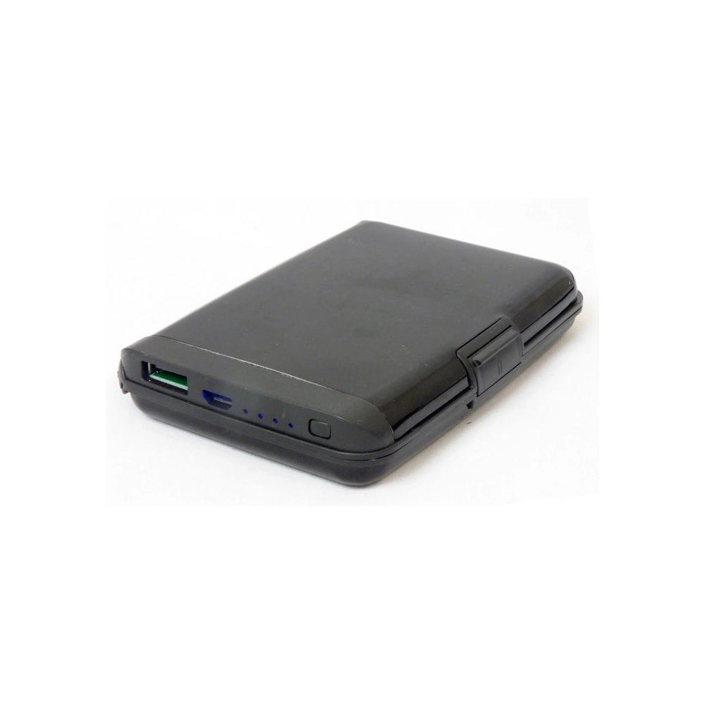 Trade Shop - Batteria Esterna Power Bank 2 In 1 Porta Carte Di Credito Tessera In Alluminio -