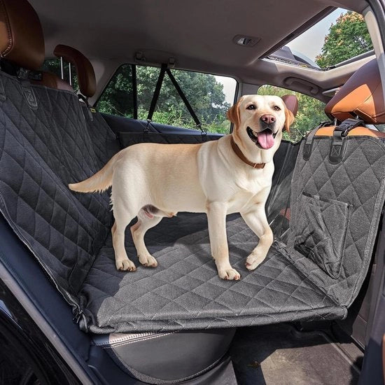 Estensione posteriore impermeabile per auto con base rigida e materassino per cani in panno 1200D ripstop miglioramento del sedile per cani (nero)