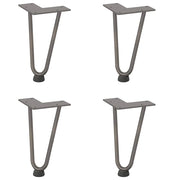 Set di 4 gambe a forcina per tavolino da caffè 20 cm design estetico moderno acciaio naturale 02_0056714