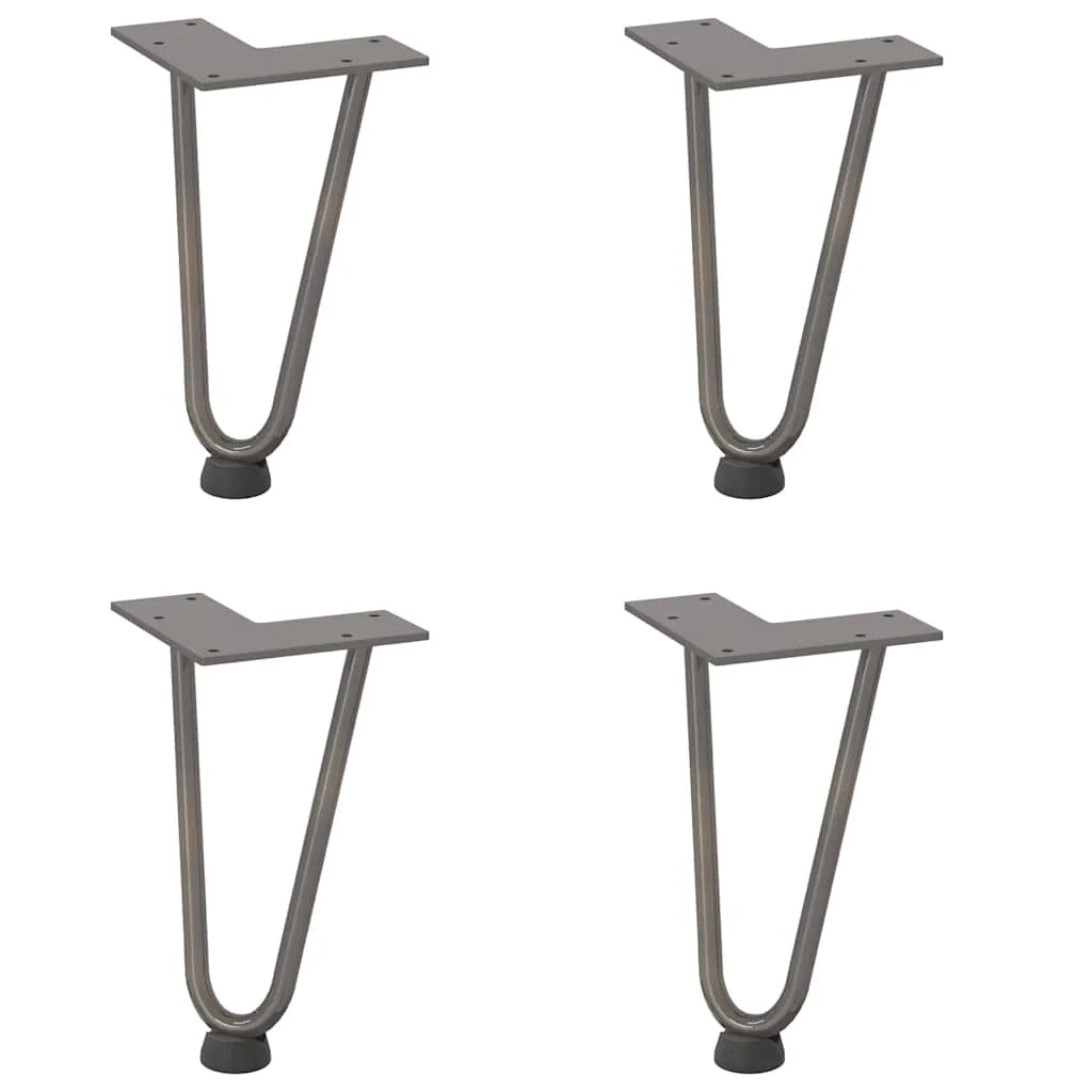 Set di 4 gambe a forcina per tavolino da caffè 20 cm design estetico moderno acciaio naturale 02_0056714