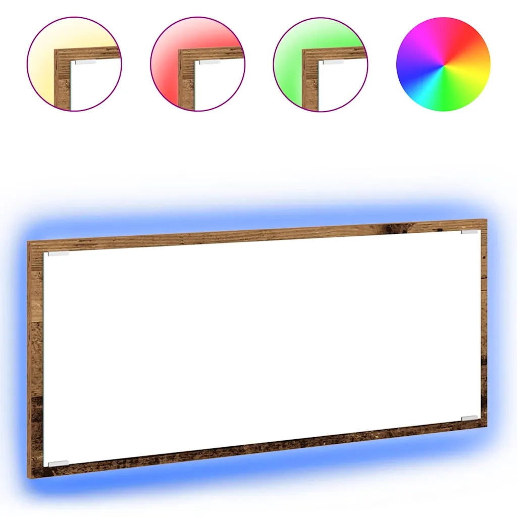 Specchio-Specchio per Bagno Legno vecchio 90 x 8,5 x 37 cm Legno multistrato
