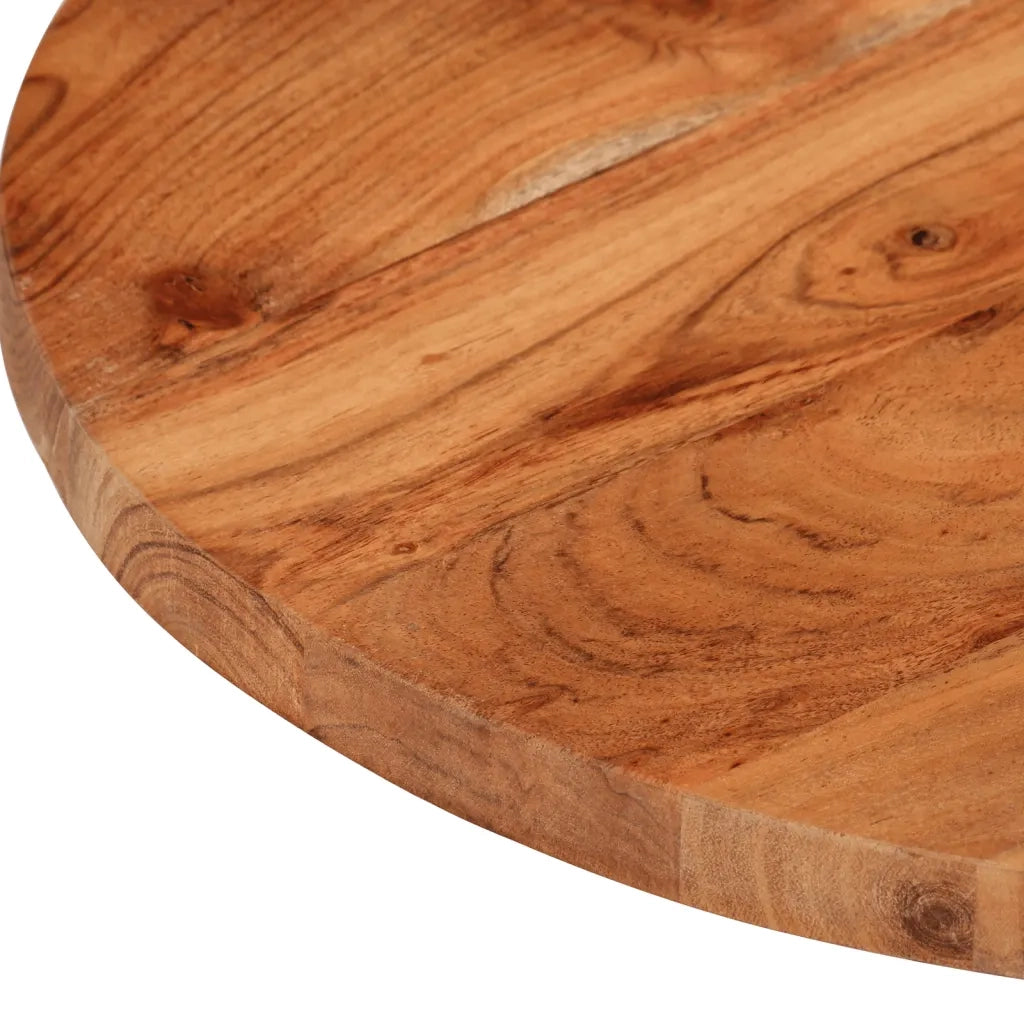 Piano per Tavolo Ø50x3,8 cm Rotondo in Legno Massello di Acacia 370049