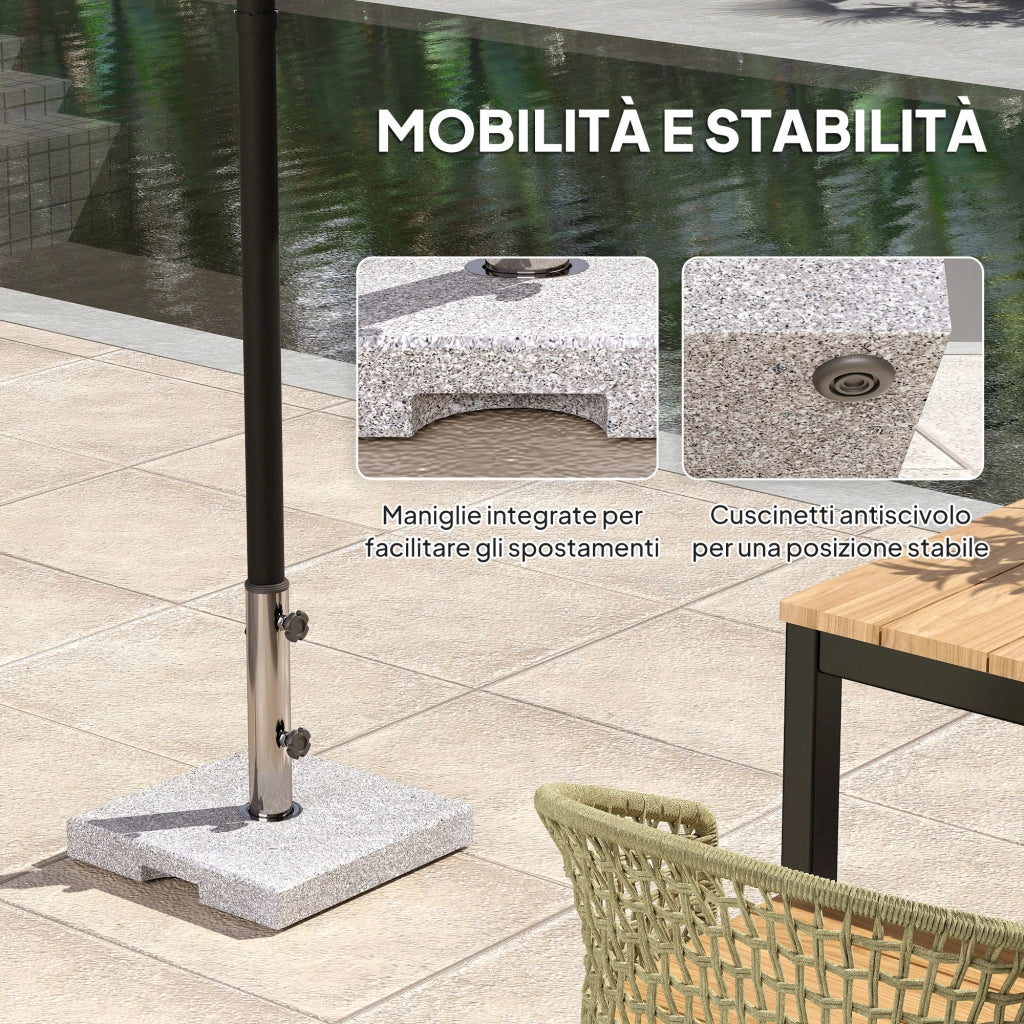 Base per Ombrellone Quadrata ¨C zephmum ¨C Grigio 21 kg