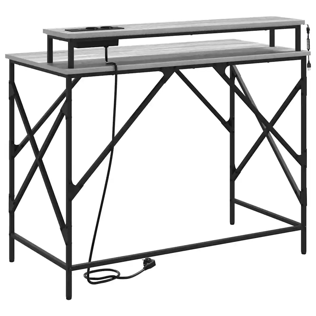 vidaXL Scrivania Grigio sonoma 100 x 50 x 86.5 cm Legno multistrato