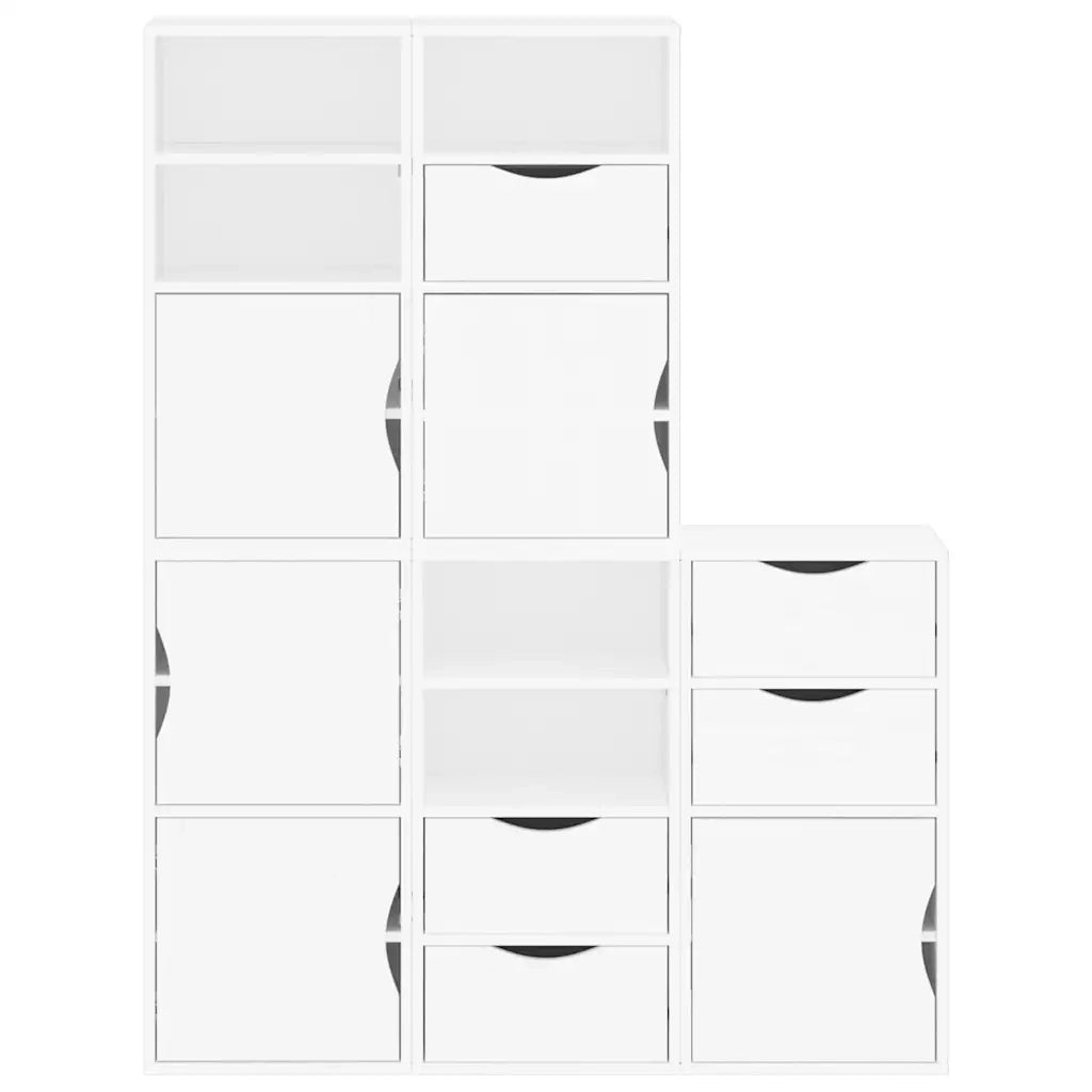Armadietti Laterali 5 pz ODDA Bianco 40x24x79 cm Legno di Pino 3365357