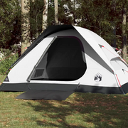 Tenda Campeggio a Cupola 4 Persone-Tenda per Escursionismo Bianca Tessuto Impermeabile 796253