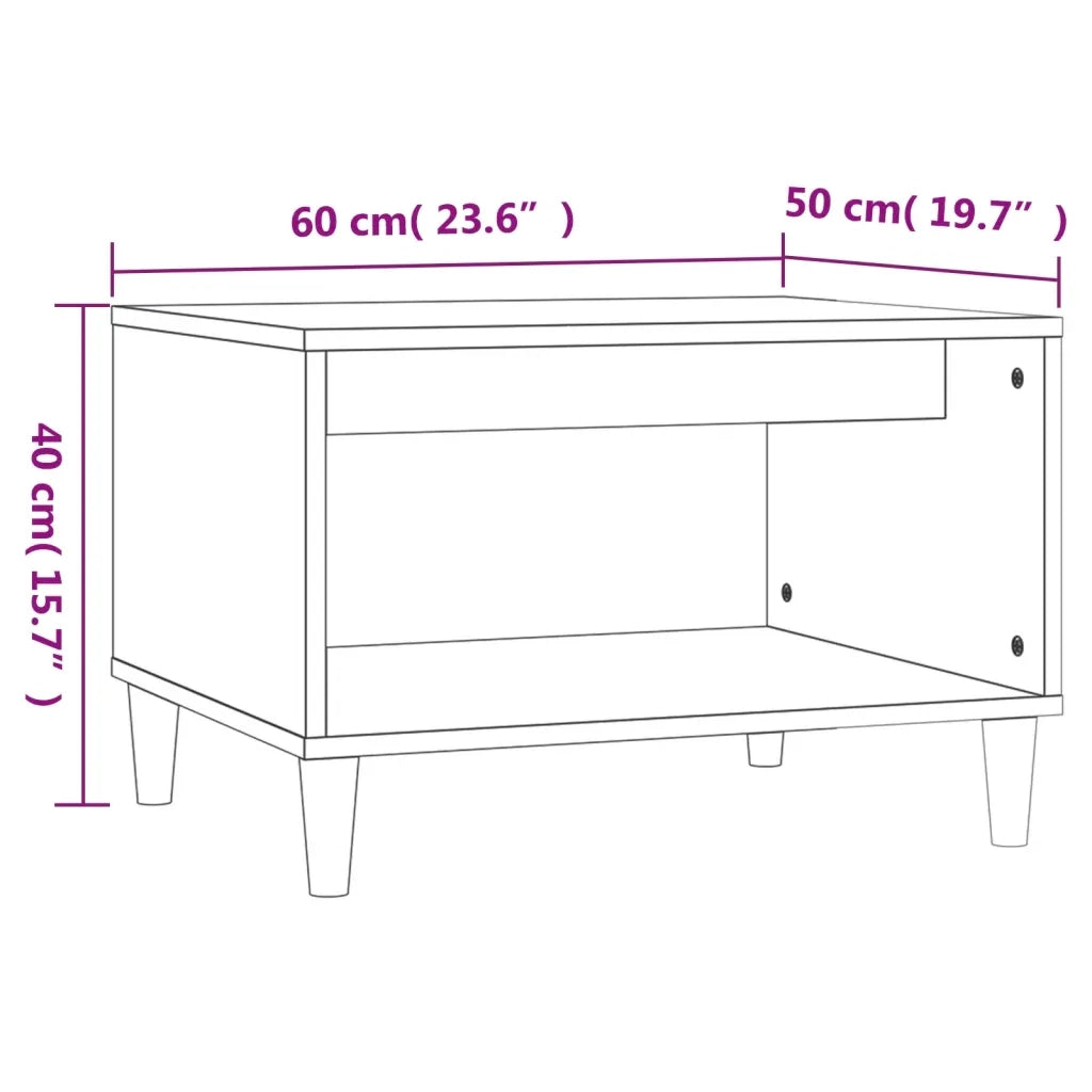 Tavolino da Salotto Grigio Sonoma 60x50x40 cm Legno Multistrato 817520