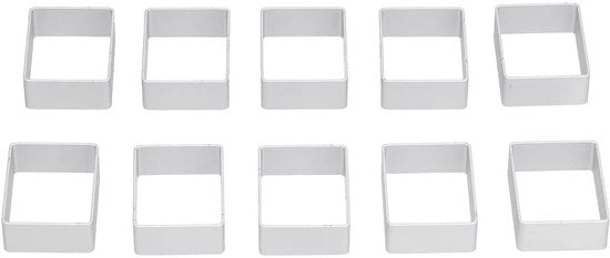 Set di stampi per biscotti a forma di luna 10 pezzi - stampi per torte in acciaio inossidabile - forme a luna - durature - per dessert e snack - materiale di alta qualità - stampi per torte