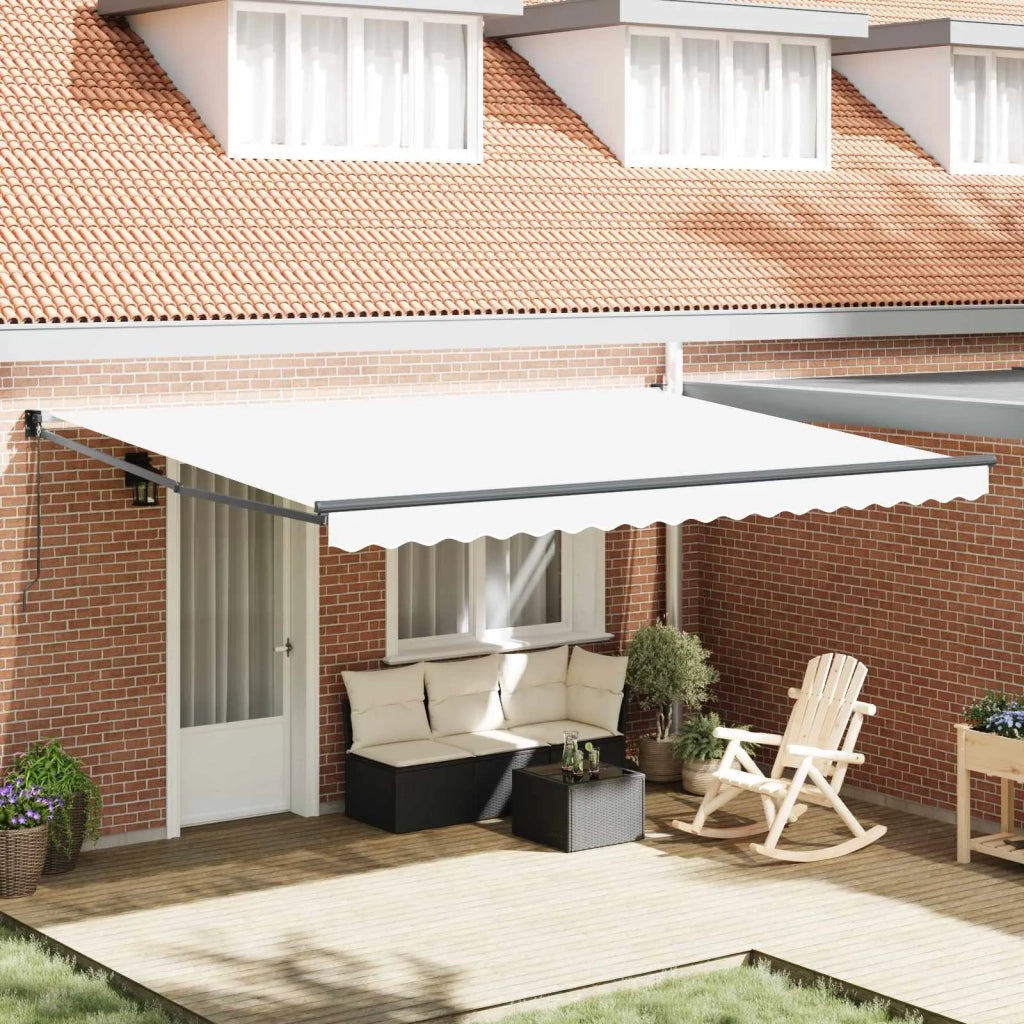 Tenda da Sole Bianco 450 x 300 x 165 cm Poliestere e Metallo 3330993