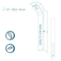 Nilo - Colonna Doccia 165 5Cm Alluminio Colorebianco 172 5 x 53 x 29 CM