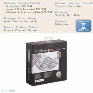 Angolare doccia Acciaio Inox mod. Thin Line