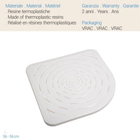 Pedana in resina bianca 56x56 CM mod. Oasi