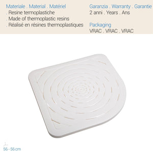 Pedana in resina bianca 56x56 CM mod. Oasi