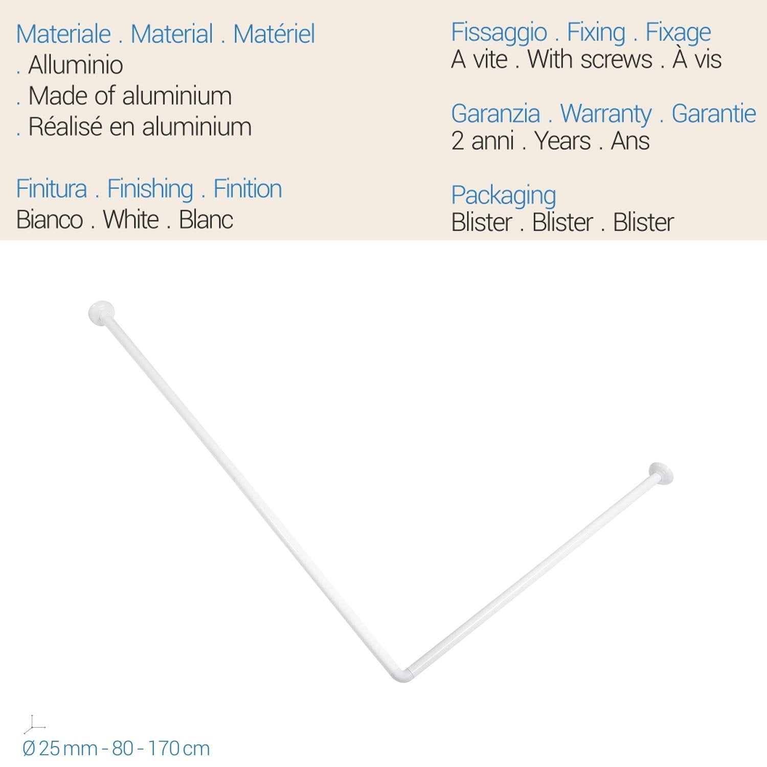 Tubo doccia 80x170 Cm