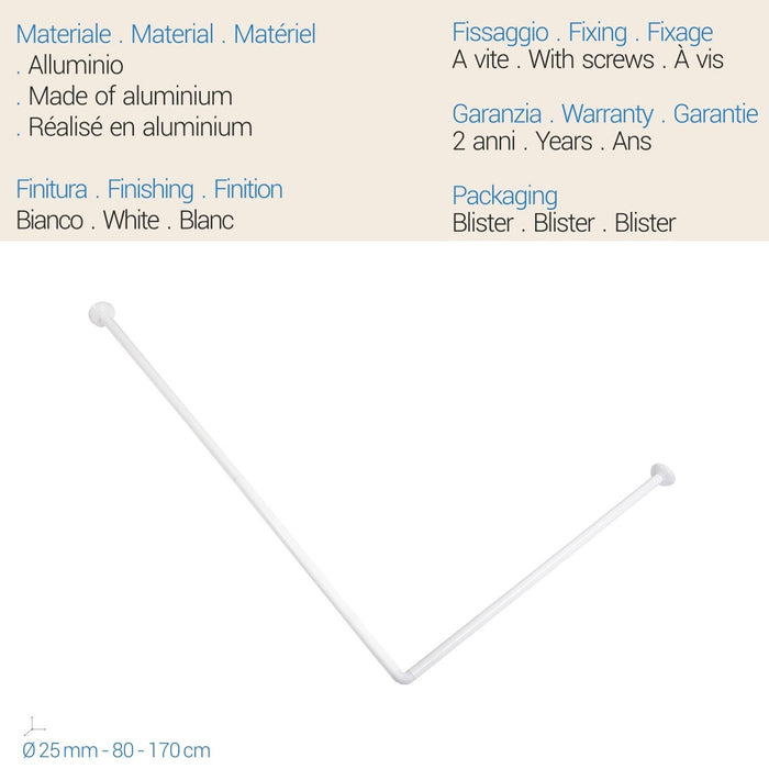 Tubo doccia 80x170 Cm
