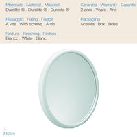 Specchio tondo Ø50 Cm mod. Linea