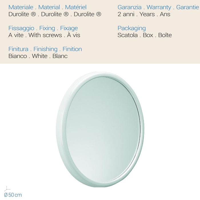 Specchio tondo Ø50 Cm mod. Linea