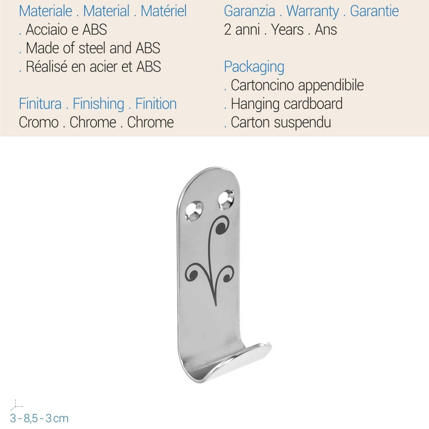 Appendiabiti Cromo mod. Nature