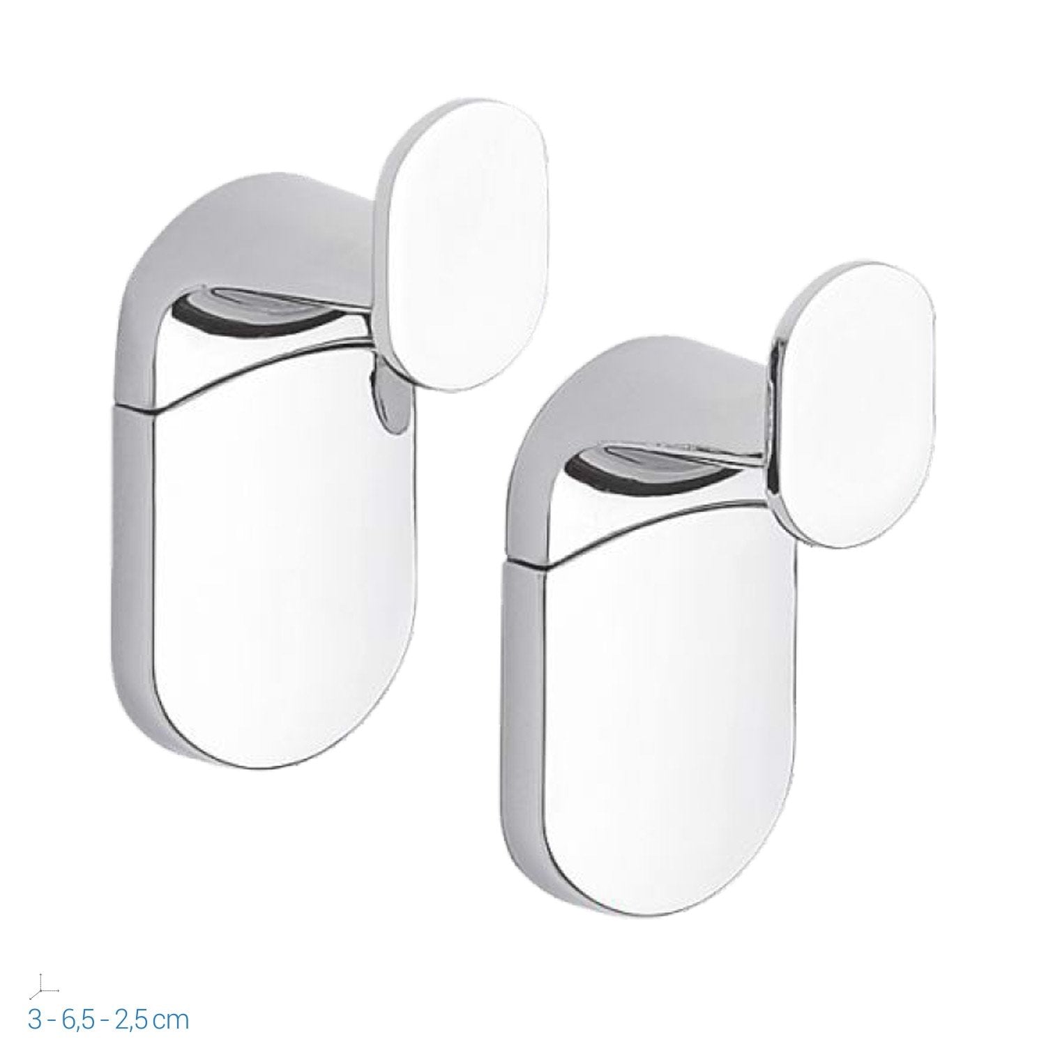 Set accessori bagno kit completo Zero Cromo 8 pezzi in Acciaio Cromato e ABS