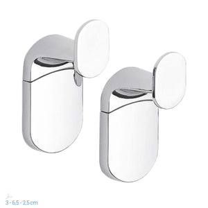 Set accessori bagno kit completo Zero Cromo 8 pezzi in Acciaio Cromato e ABS