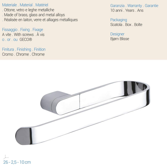 Porta asciugamani in ottone mod. Mida