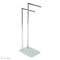 Piantana Porta Asciugamani Portasalviette in Vetro mod. Zero