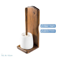 Porta scopino in legno e ceramica mod. Mathilde