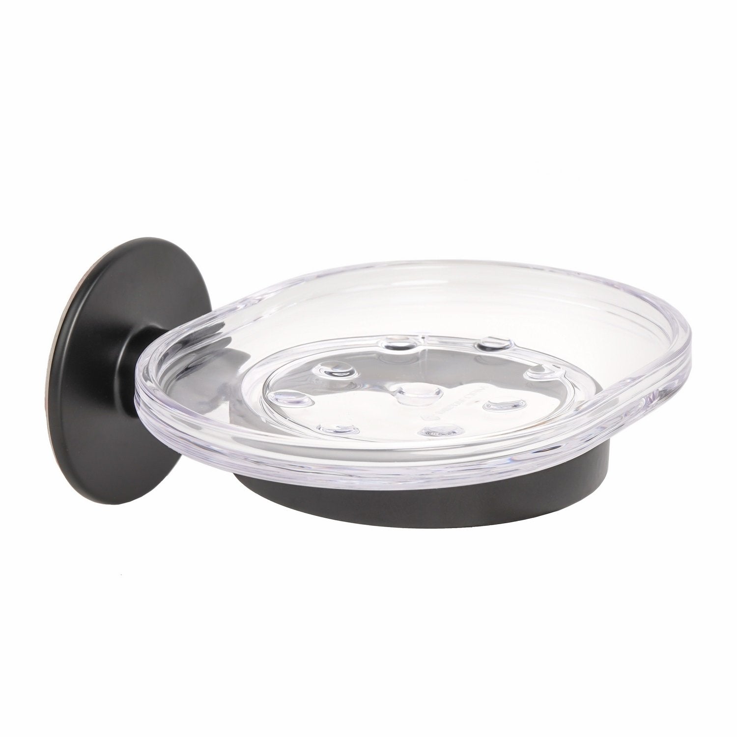 Porta Sapone a Parete Nero Opaco in Acciaio Verniciato  leghe metalliche  SAN Mod. Wind Black