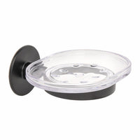 Porta Sapone a Parete Nero Opaco in Acciaio Verniciato  leghe metalliche  SAN Mod. Wind Black