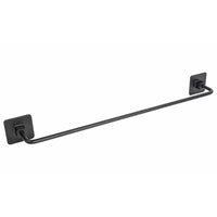 Porta Asciugamani 45 a Parete Nero Opaco in Acciaio Verniciato  leghe metalliche e SAN Mod. Cold Wind Black