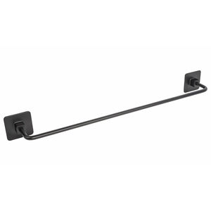 Porta Asciugamani 45 a Parete Nero Opaco in Acciaio Verniciato  leghe metalliche e SAN Mod. Cold Wind Black