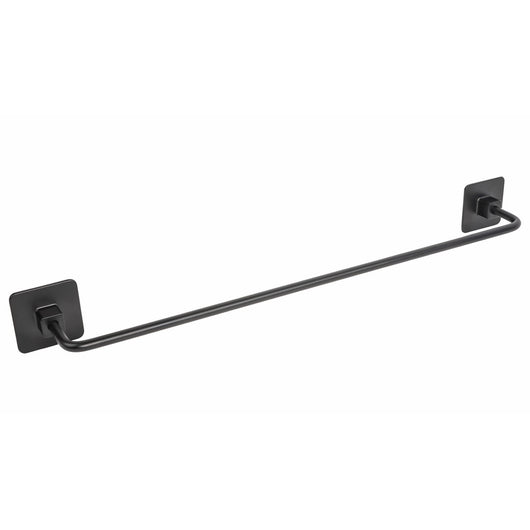 Porta Asciugamani 45 a Parete Nero Opaco in Acciaio Verniciato  leghe metalliche e SAN Mod. Cold Wind Black