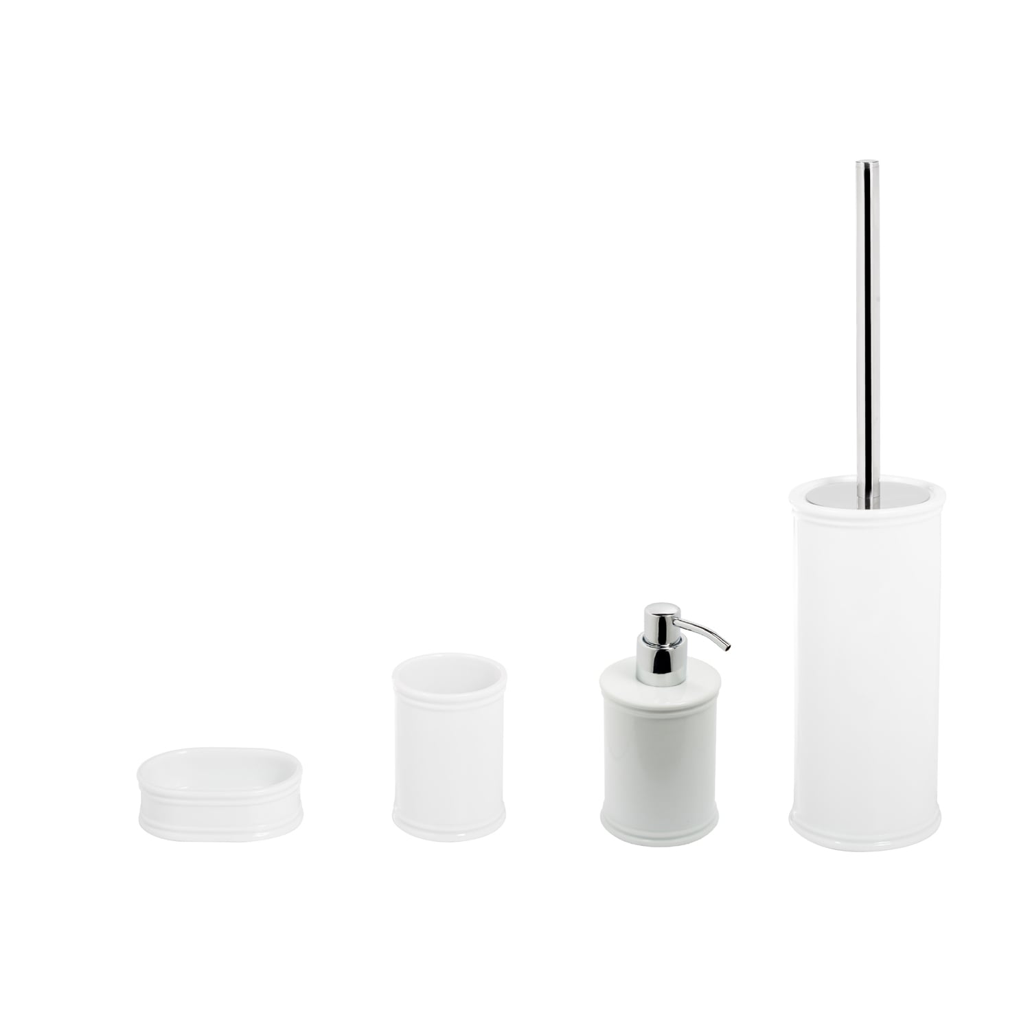 Porta Scopino da Appoggio Bianco in Porcellana Mod. Impero