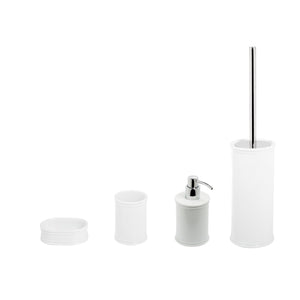 Porta Scopino da Appoggio Bianco in Porcellana Mod. Impero