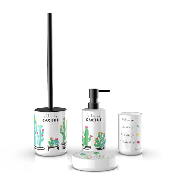 Dispenser Sapone da Appoggio Bianco in Ceramica Mod. Cactus