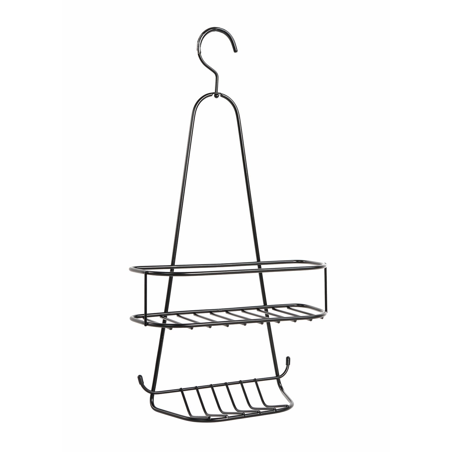 Contenitore Doccia da Appendere Nero Opaco in Acciaio Verniciato Mod. New Chrome Black