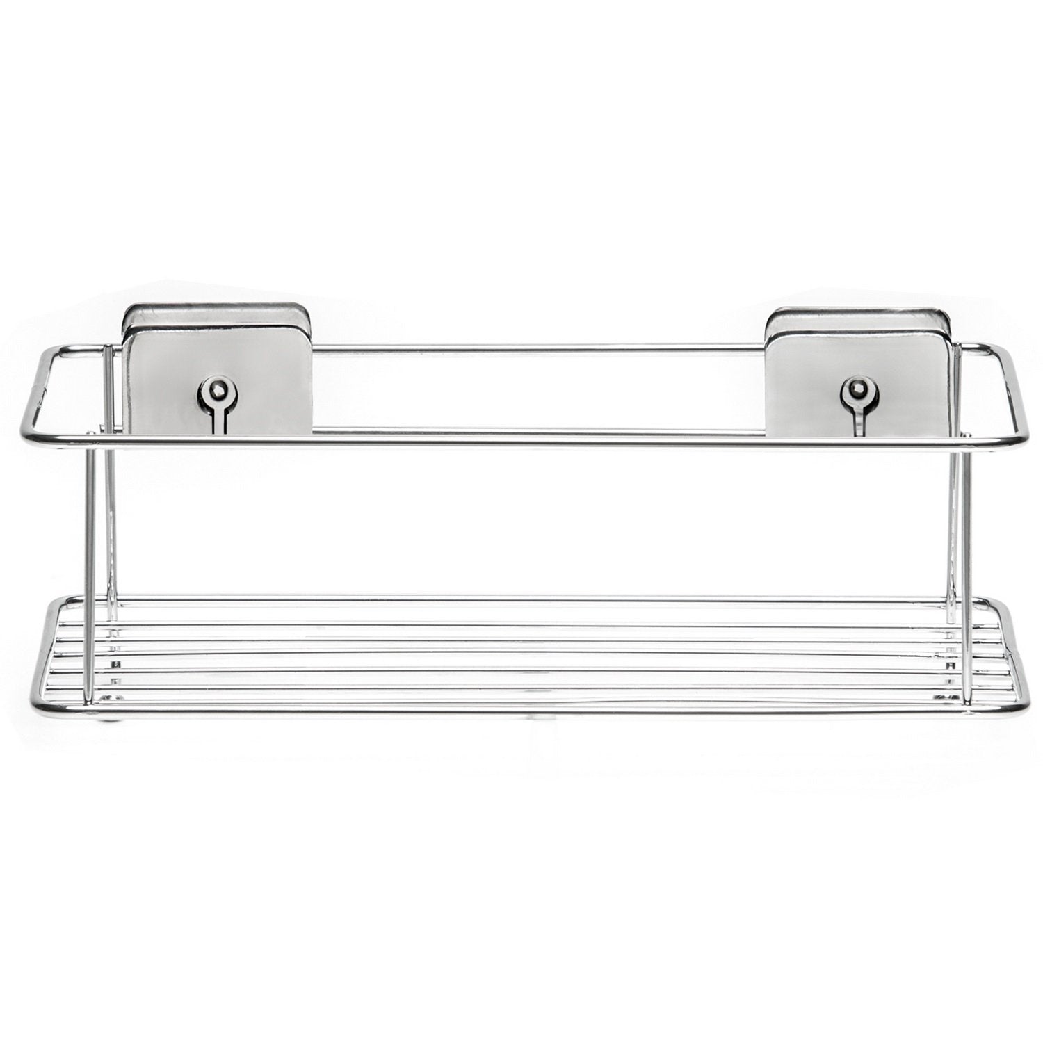 Cestello Doccia Rettangolare a filo Cromo in Acciaio Cromato e ABS Mod. Grip