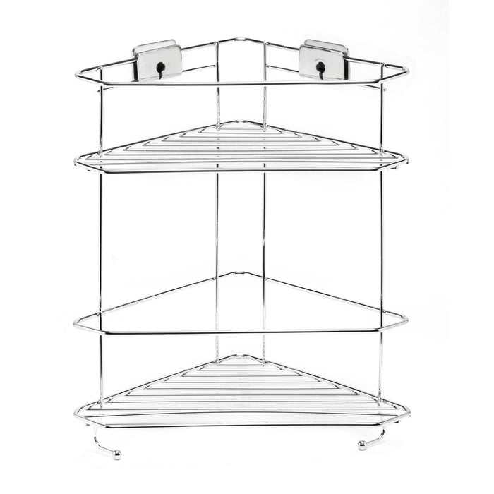 Angolare Doppio Doccia a filo Cromo in Acciaio Cromato e ABS Mod. Grip