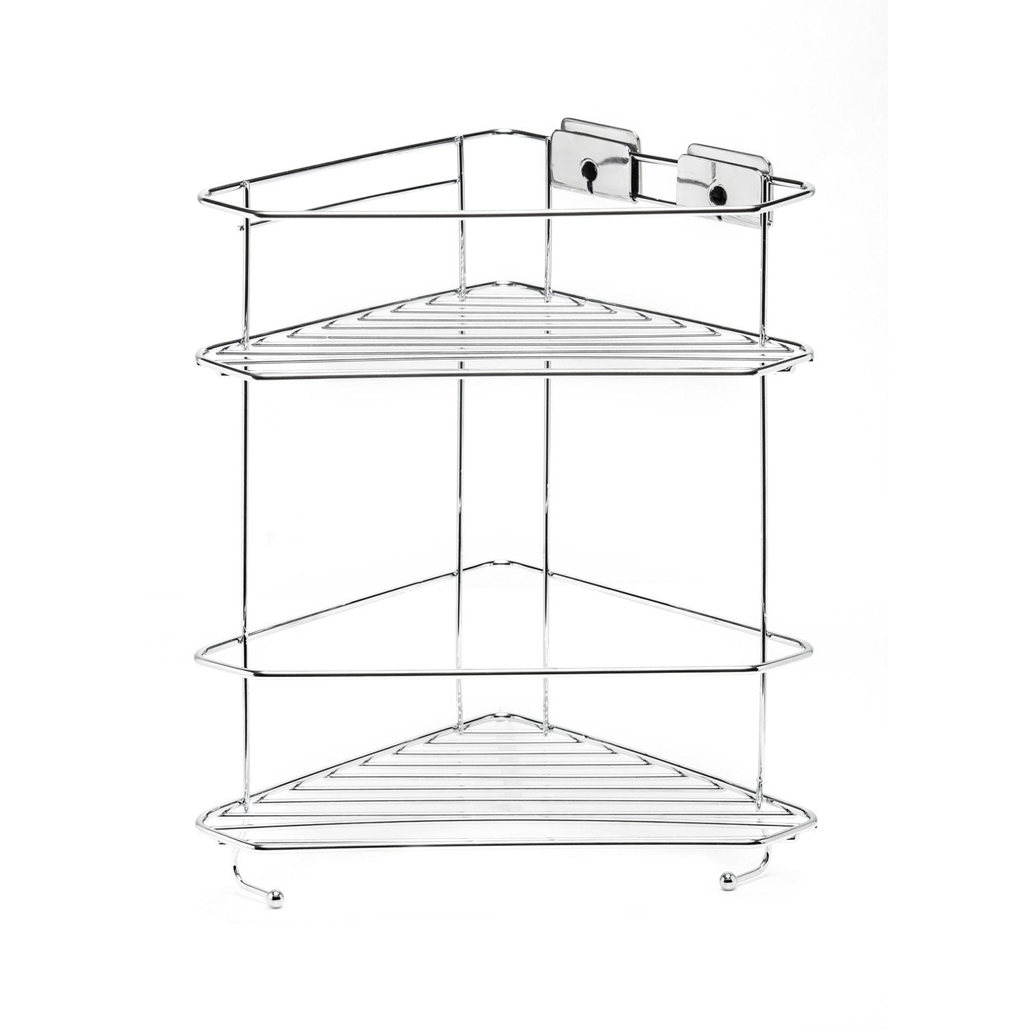 Angolare Doppio Doccia a filo Cromo in Acciaio Cromato e ABS Mod. Grip