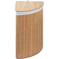 Cesta Portabiancheria angolare Naturale in Bambù e cotone Mod. Balù