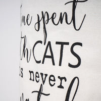 Cesta Portabiancheria salvaspazio Bianco con Fantasia Gatti in Cotone impermeabile Mod. Cats