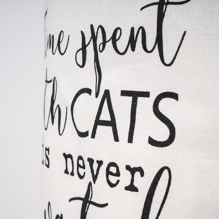 Cesta Portabiancheria salvaspazio Bianco con Fantasia Gatti in Cotone impermeabile Mod. Cats