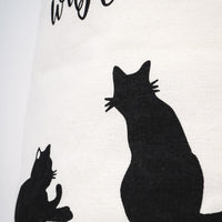 Cesta Portabiancheria salvaspazio Bianco con Fantasia Gatti in Cotone impermeabile Mod. Cats