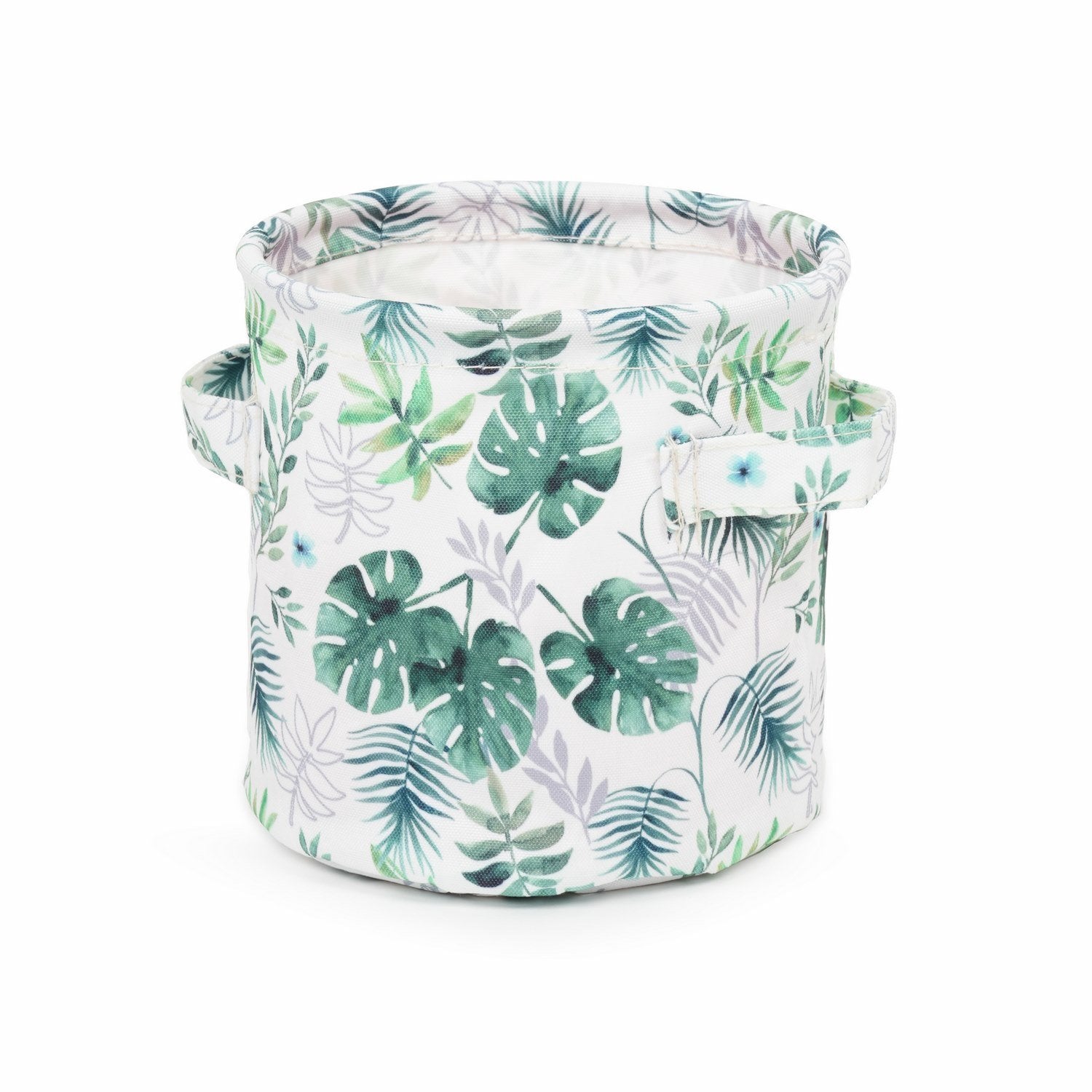 Cesta Multifunzione Bianco - Decoro effetto acquerello in Poliestere impermeabile   Mod. Tropical