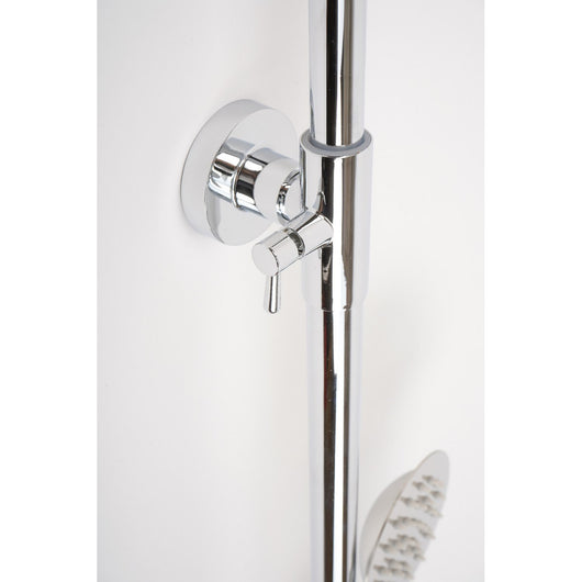 Saliscendi Doccia Tondo Cromo in Acciaio Inox Aisi 304 Mod. Poseidon Plus